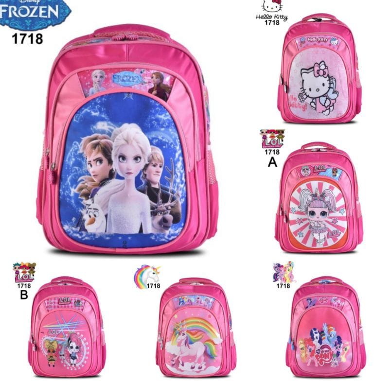 Tas Ransel SD Lampu Musik Dimensi tas frozen