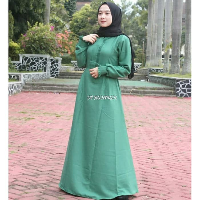 gamis katun madina rempel depan