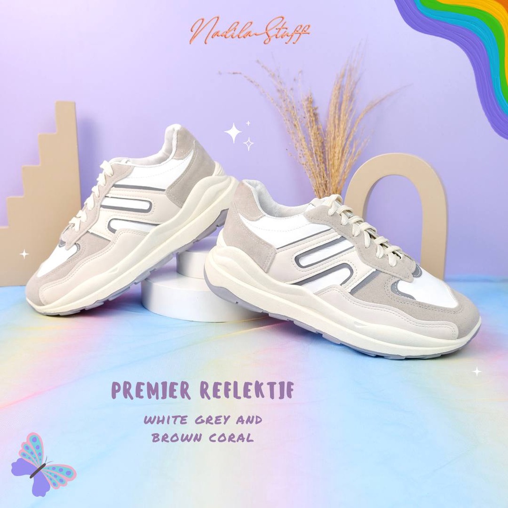 NADILASTUFF PREMIER Reflektif Sneakers Sepatu Wanita Premium