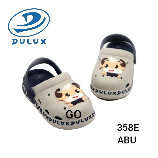 gof DULUX 358ED MOW PAO Sandal Anak Lucu Motif Sapi l Sandal Baim Karet Empuk