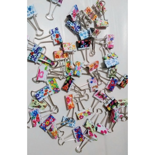 

N_S_Y Joyko Binderclip color 25mm stainless no karatan cantik dengan motif2 lucu isi 2pc