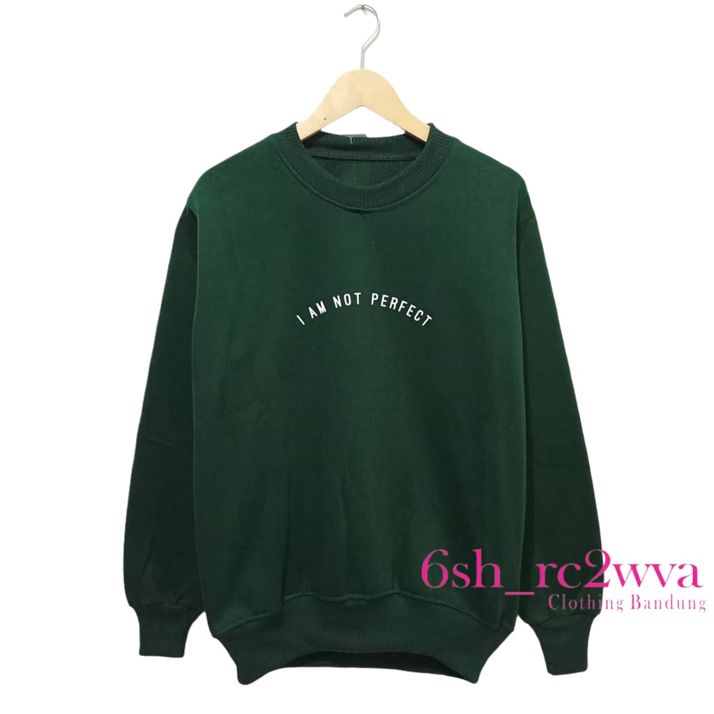 sweater crewneck pria wanita distro original oversize switer cowok brand jumbo kerah tinggi botol