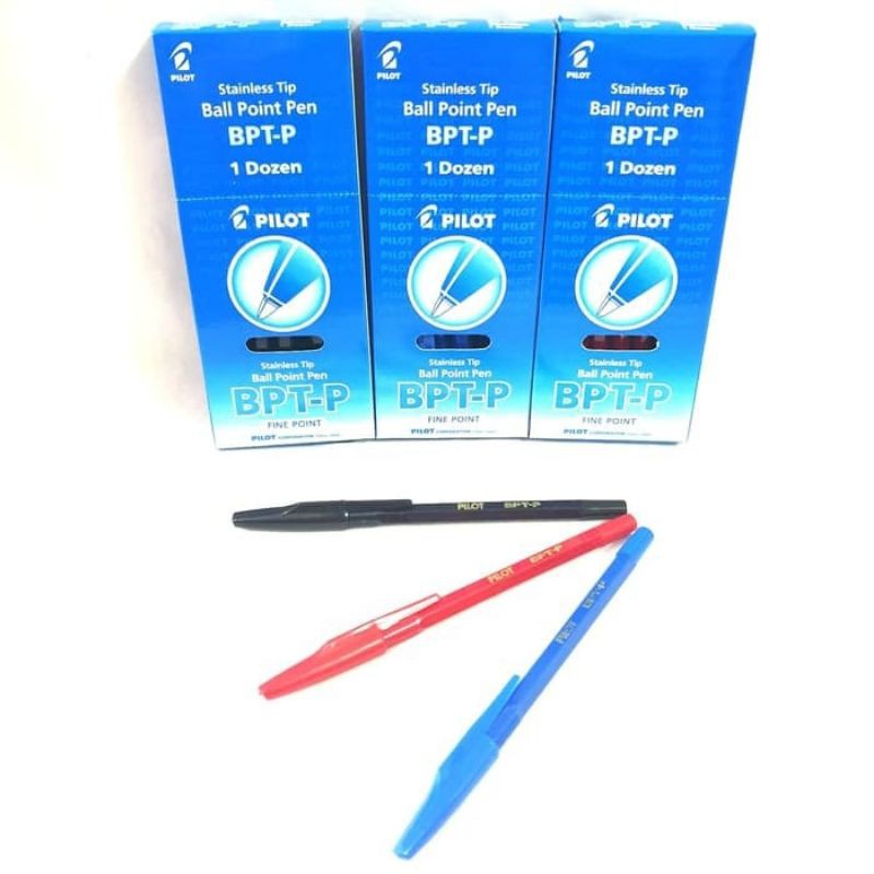 

(ISI 12)Bolpen/Bolpoint/Ballpen/Pulpen/Pena Pilot BPT-P/BPTP Merah/Biru/Hitam