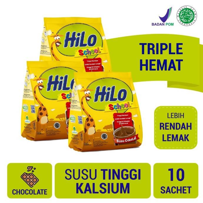 

Triple Pack: HiLo School Chocolate Gusset 10 Sch - Susu Tinggi Kalsium