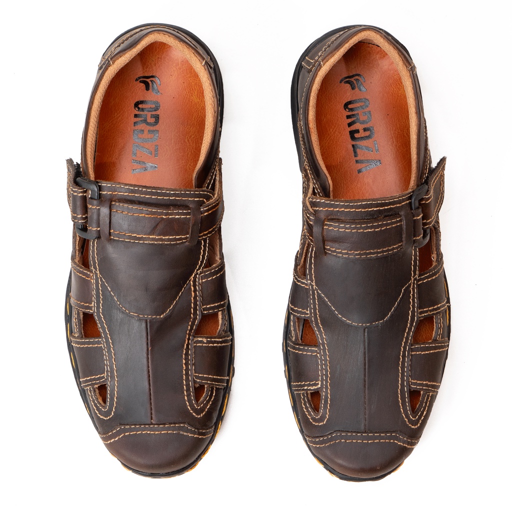 Sepatu Sandal Pria Kulit Pull Up Asli Comfort and Breathable Sendal Fordza 303