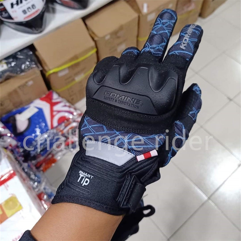 Komine GK220 Sarung Tangan Motor Komine Gloves Full Finger Touch Screen Dukung COD