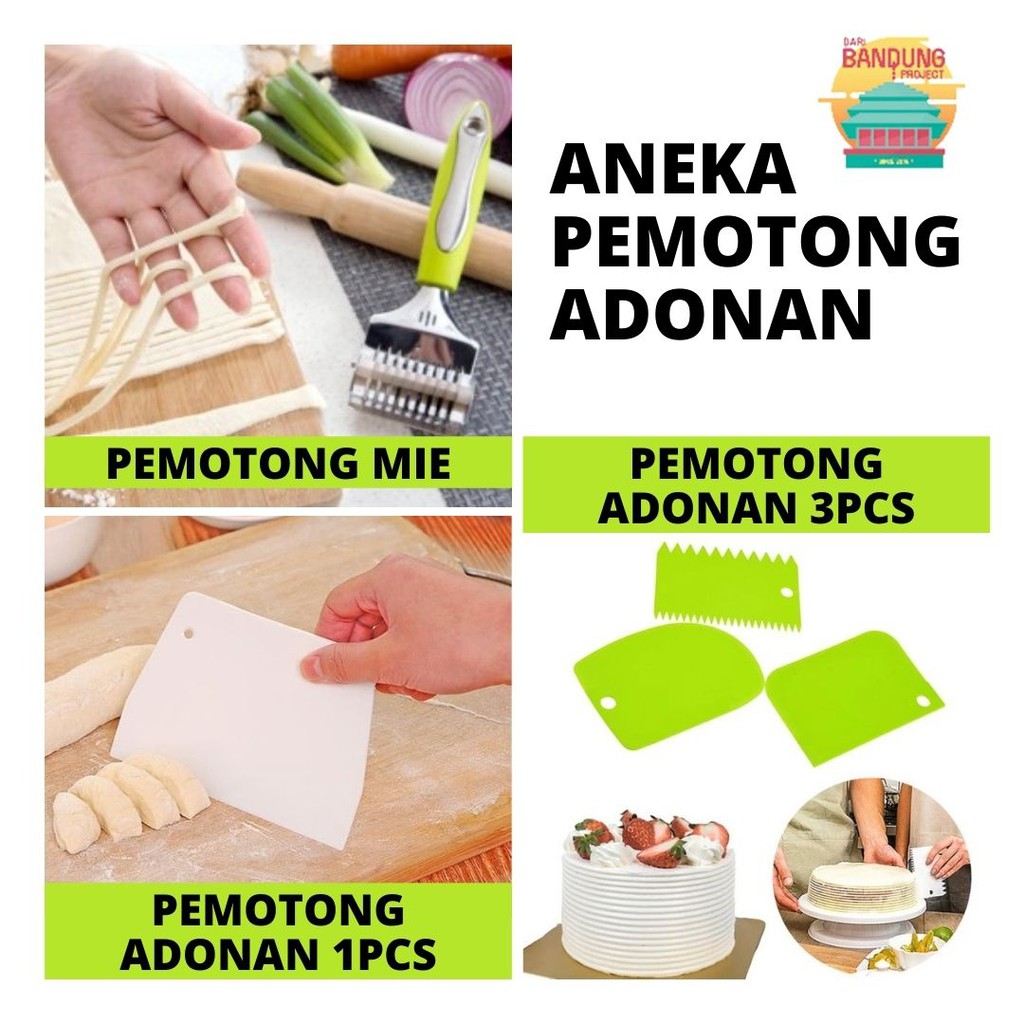 Pemotong Adonan Roller Mie Scrapper Fondant Rolling Noodles Cutter Buttercream