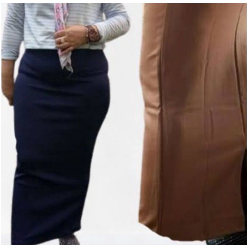 rok span panjang maxi skirt big size xxl xxxl rok kerja formal rok