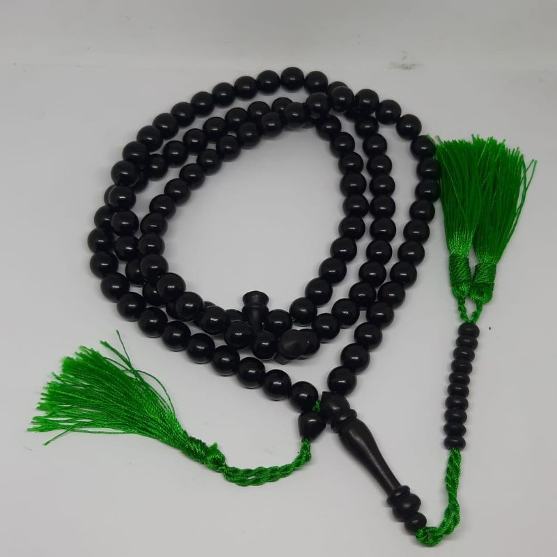 Tasbih Hitam Kayu Besi Ebony 99Butir 8mm