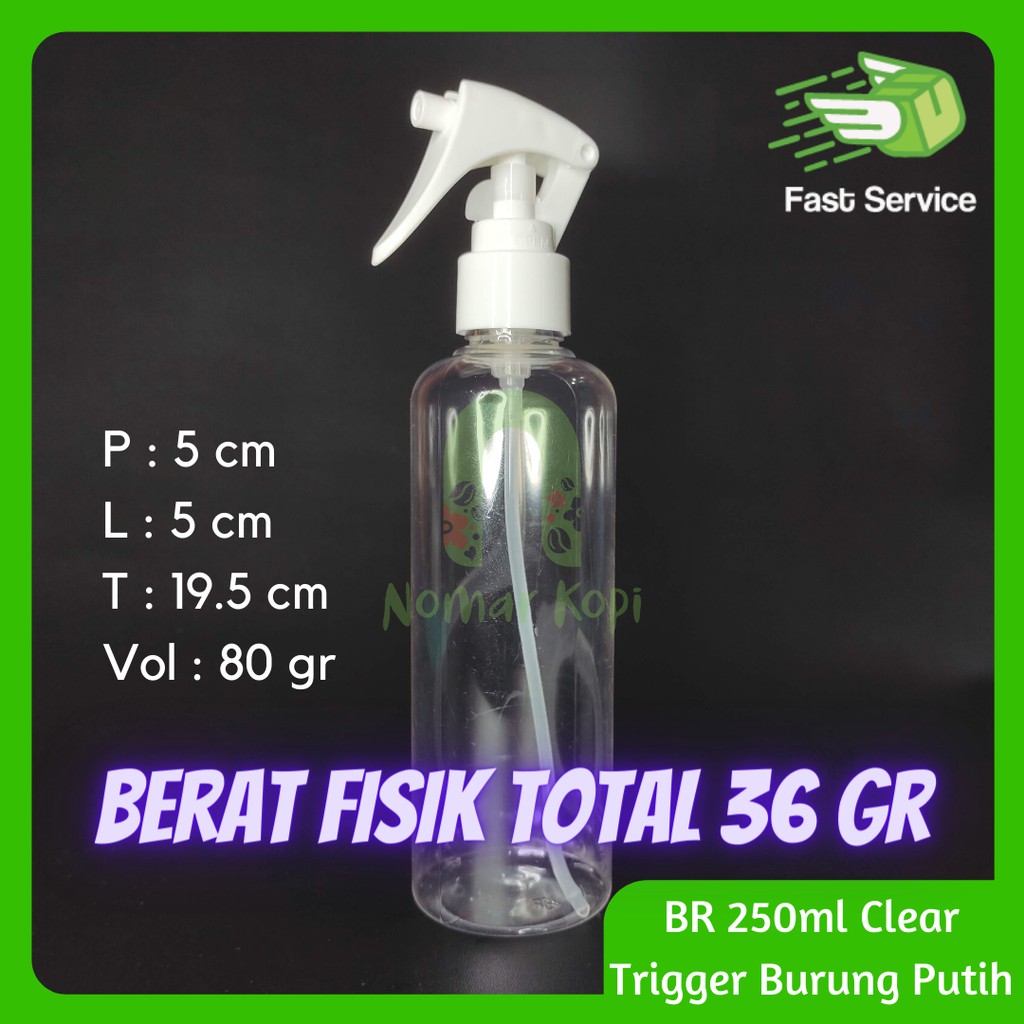 Botol 250ml BR Clear Mini Trigger Burung