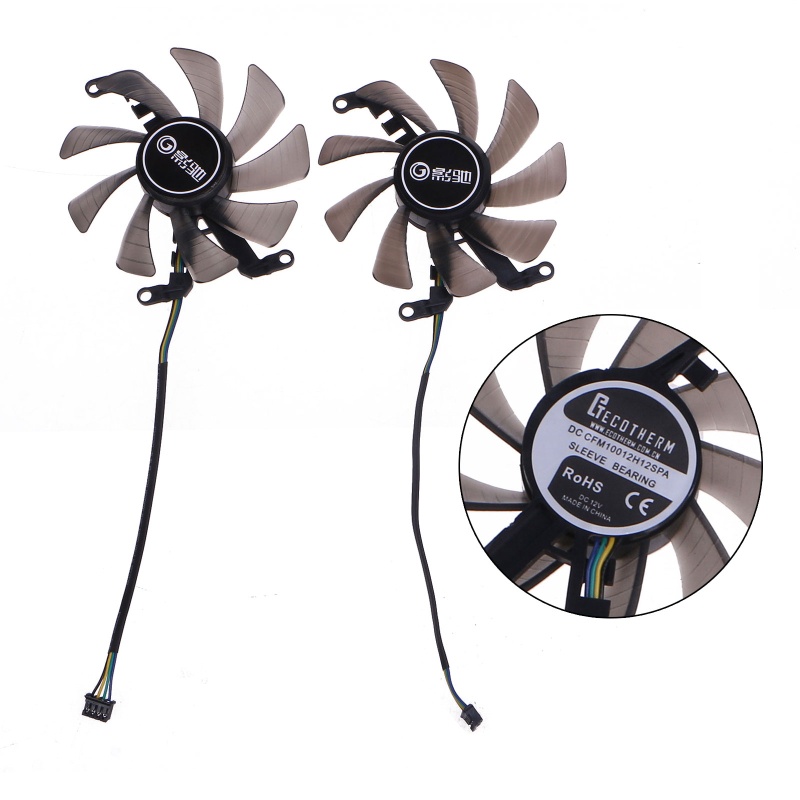 Bt 2PCS Kipas Pendingin Kartu Grafis 4Pin 85MM Untuk GTX1660 Super 1660ti RTX2060 GPU Cooler Fan CFM10012H12SPA