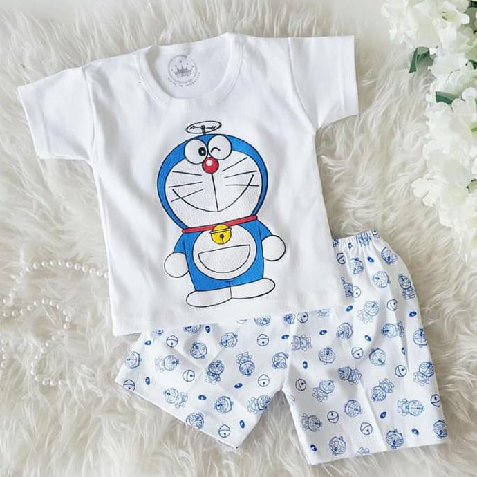 Termurah Setelan Baju Bayi Laki Laki - Doraemon Set Diskon