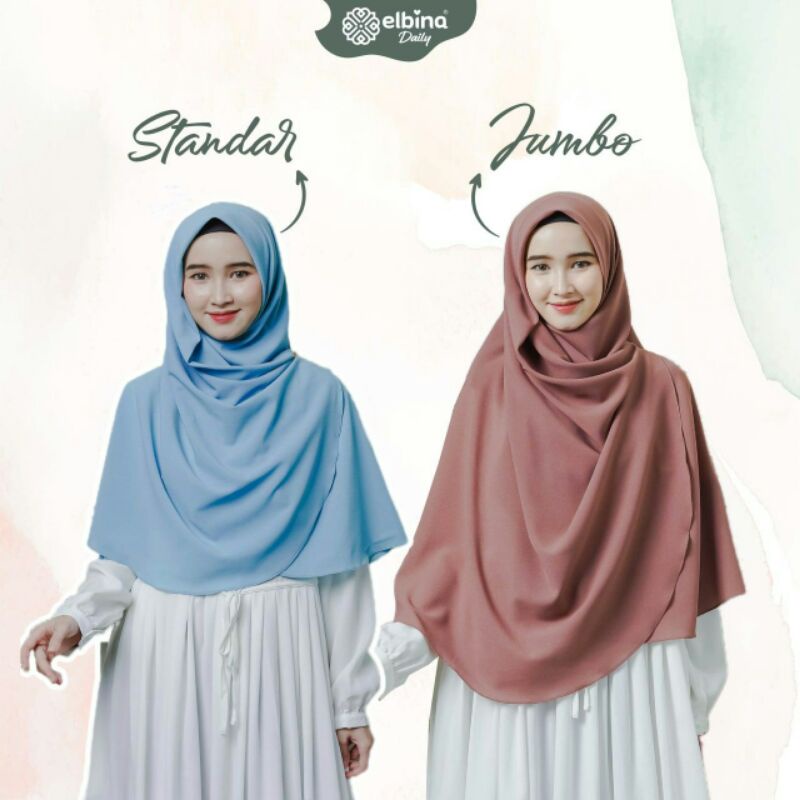 khimar Cahaya segiempat oval by elbina hijab