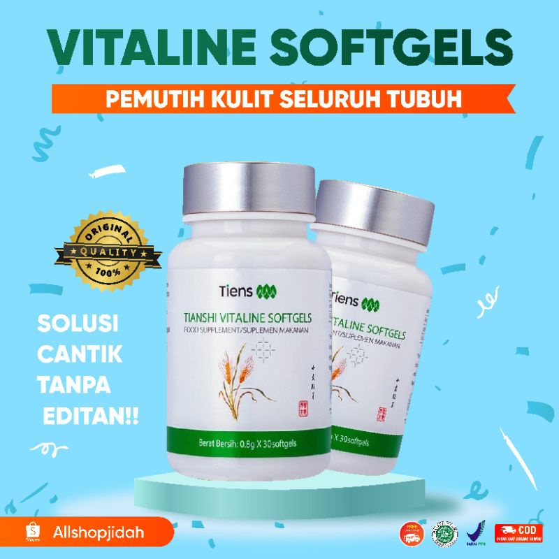 Vitaline softgel ll suplemen pemutih badanll Pemutih terbaik di dunia ll vitamin kulit