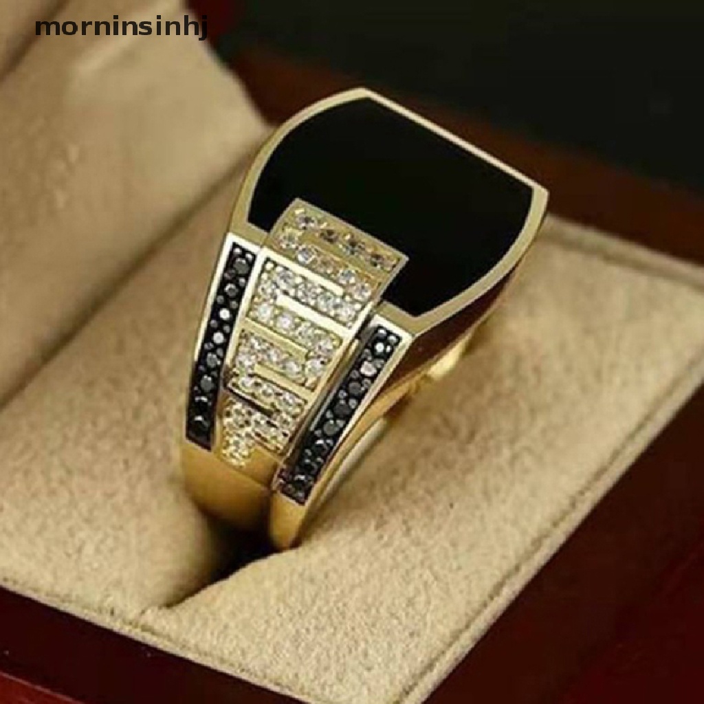 Mornin Cincin Sapphire Hitam Natural Untuk Pria