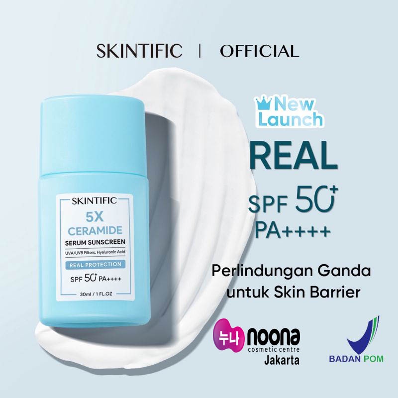 SKINTIFIC 5X Ceramide Serum Sunscreen SPF50 PA++++ Skincare Sunblock
