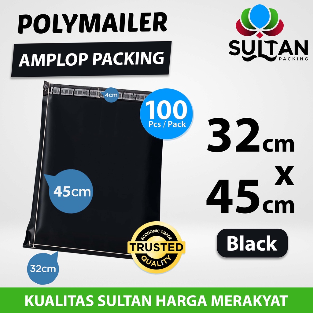 

Polymailer Pack Black 32cm x 45cm Termurah Amplop Plastik Packing Olshop Ekonomis