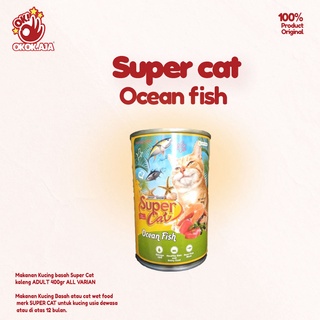 Makanan Kucing Basah SUPER CAT kaleng 400gr isi 24pcs ( 1 dus ) - Wetfood murah