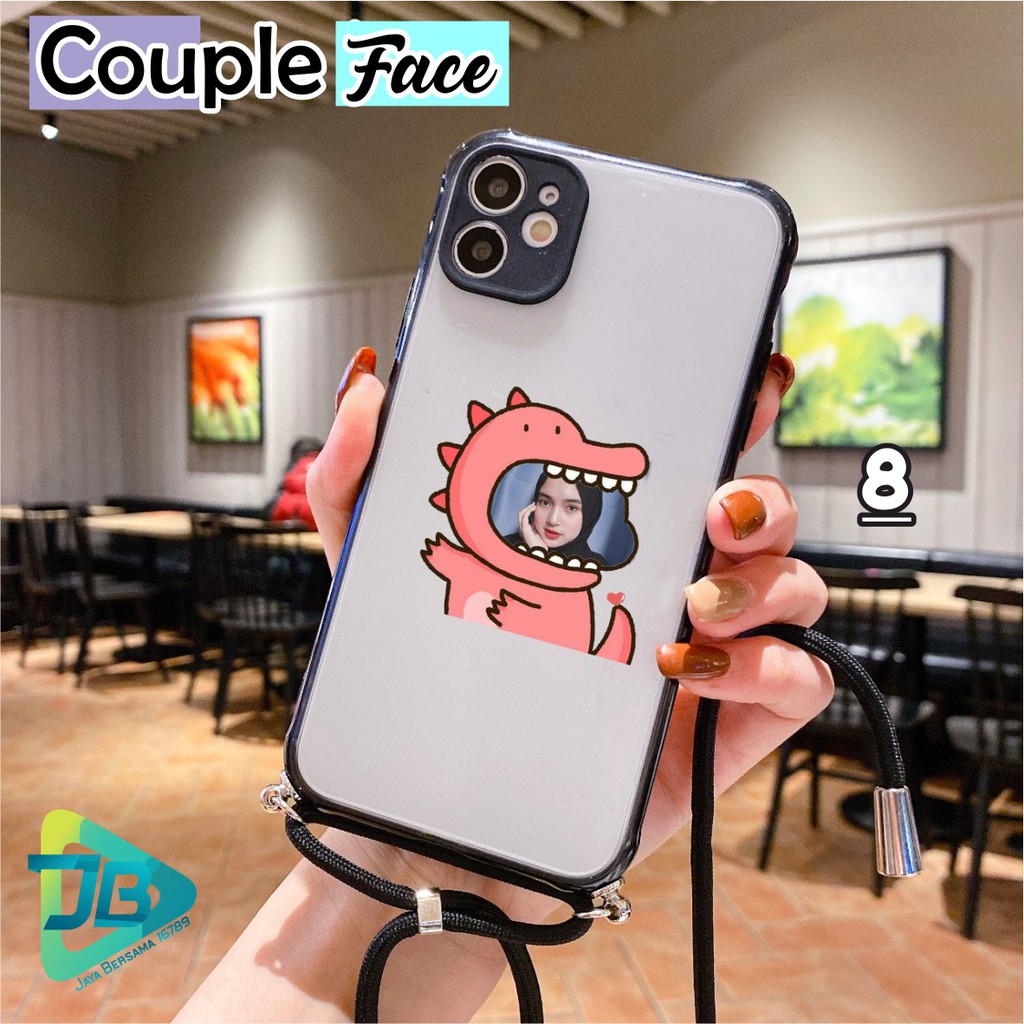 Softcase Slingcase Lanyard Choice COUPLE FACE oppo vivo xiaomi samsung realme iphone all type JB4780