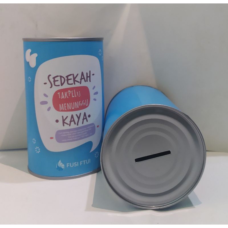 celengan kaleng custom design sedekah 14x8,5