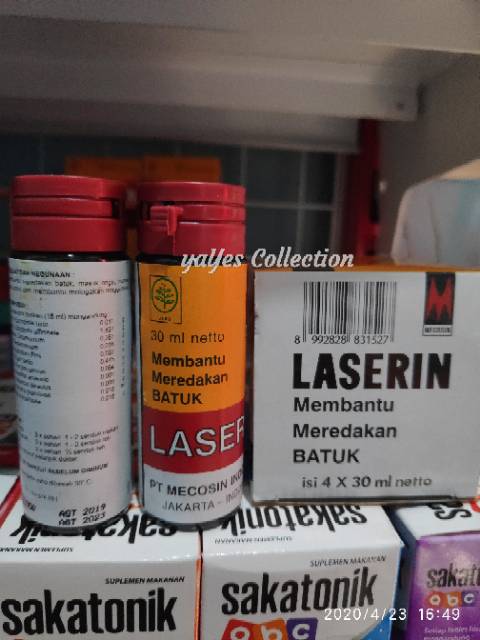 Laserin obat tradisional herbal batuk masuk angin muntah sakit perut baby anak dewasa 60 30 ml madu