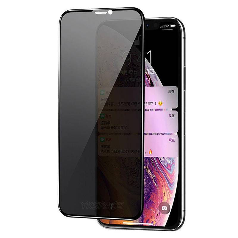 15D Curved edge to edge Full Cover Privacy Screen Protector For IPhone 11 12 Pro Max Mini  7 8 Plus X XS Max XR SE 2020 Anti Spy Glare Peep 3D Tempered Glass