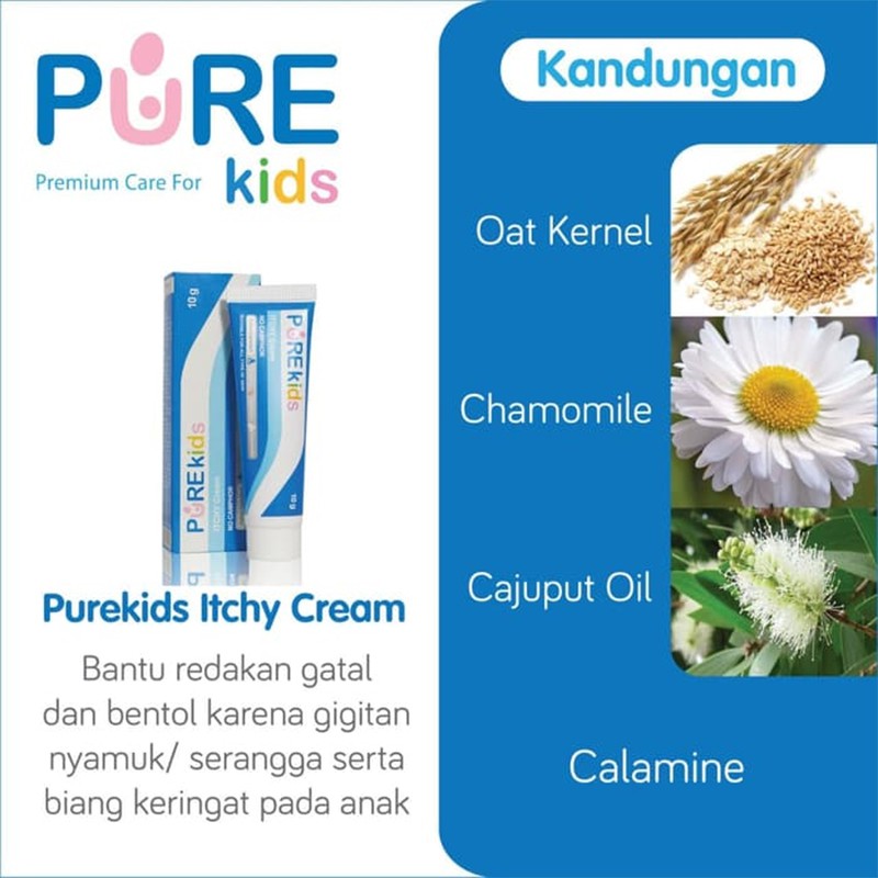 Pure Kids Pure Baby Itchy Cream 15g Pereda Gatal Pada Anak