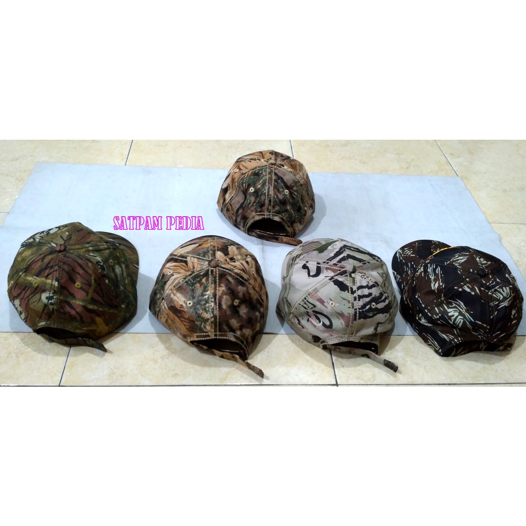 Topi Perbakin Kanvas Tactical - Topi Tactical Loreng Berburu