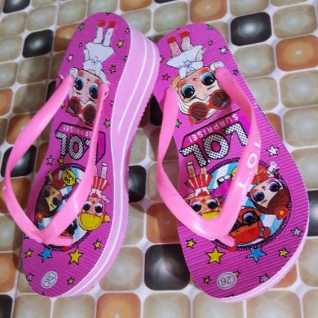 Sandal Wedges L.O.L  anak2 size21/35 NEW