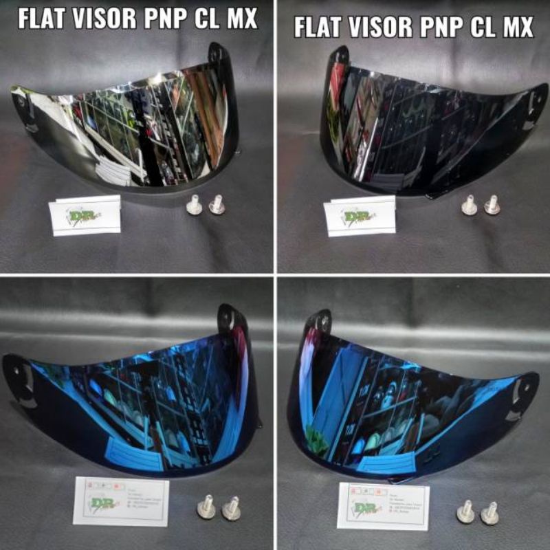 COD flat visor pnp ink cl max iridium gold  / silver / blue / hitam / bening / rainbow / iridium