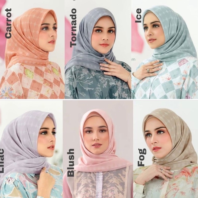 Buttonscarves x Ria Miranda monogram xanadu series Ice