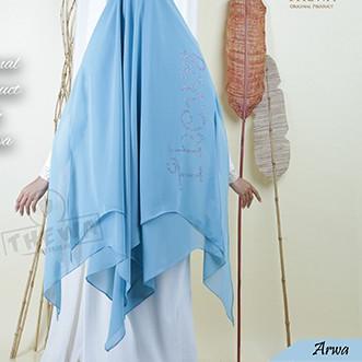 ❉ Kerudung/khimar/hijab “ARWA” Jumbo Lancip BINTANG 2 layer ORIGINAL THEWA ➻