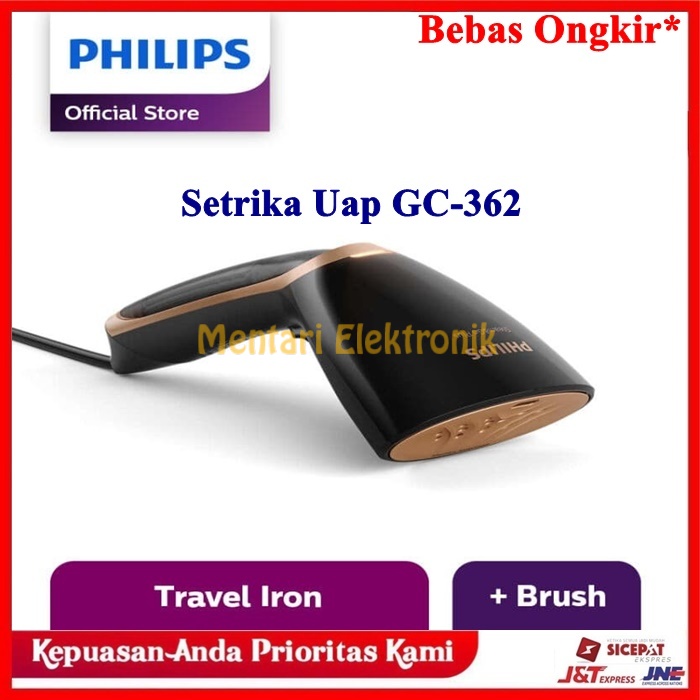 PHILIPS Travel Steamer Iron SteamGo GC-362 / Setrika Uap Pakaian Genggam Portable GC362 Original
