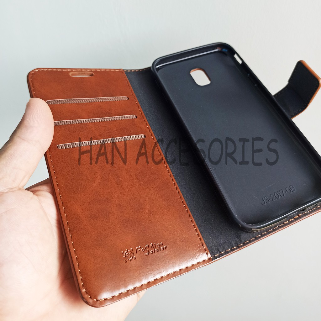 Samsung Galaxy J4 2018/J2 PRO/J3 PRO/J2 CORE Original Fashion Selular Flip Leather Case - Flip Cover