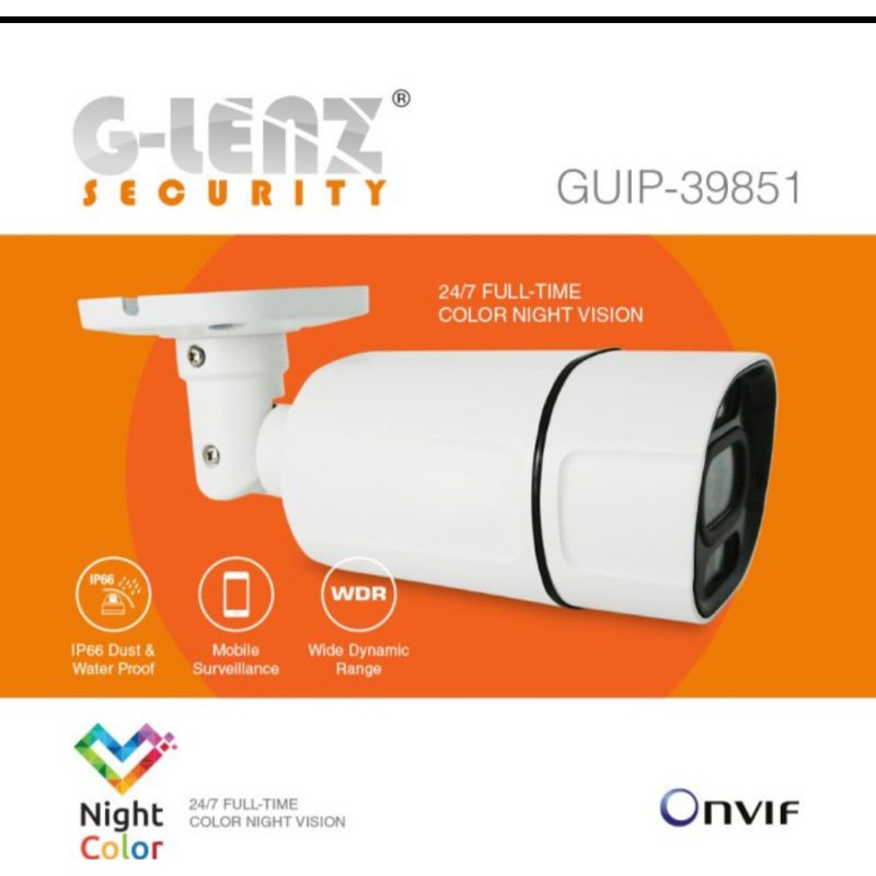 GLENZ CCTV OUTDOOR NIGHT COLOR TECH - CAMERA GUIP 39851 IPCAMERA 5MP