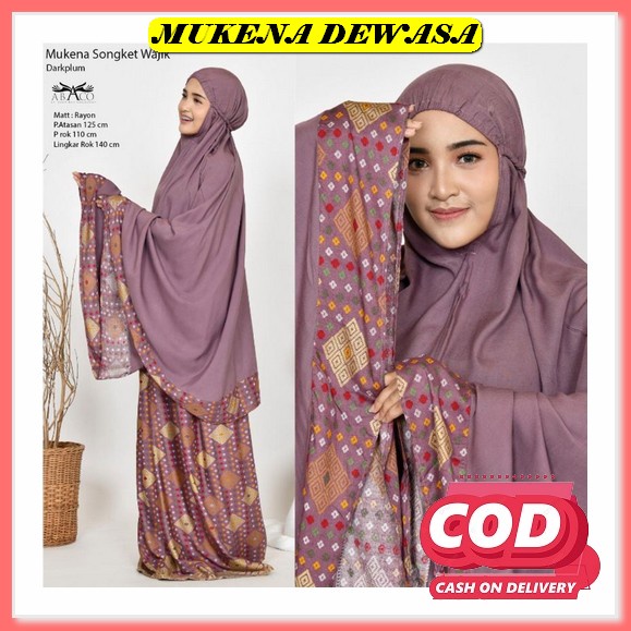 Mukena Mukenah Dewasa Jumbo Sutera Sutra Bordir Premium Cantik Mewah Motif Brukat Terbaru 2021 2022 