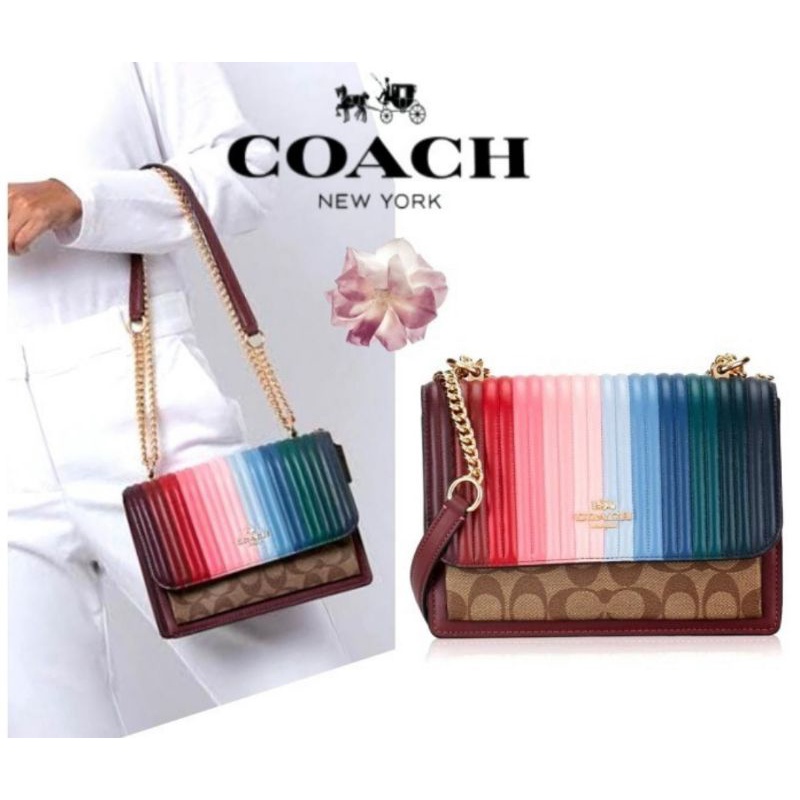 Coach Klare Crossbody In Signature Coated Canvas Rainbow (C1466)