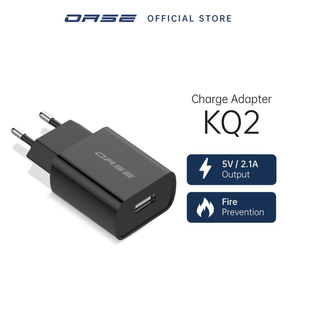 Batok Kepala Charger OASE Power Adapter KQ2 Support Fire Prevention - Original