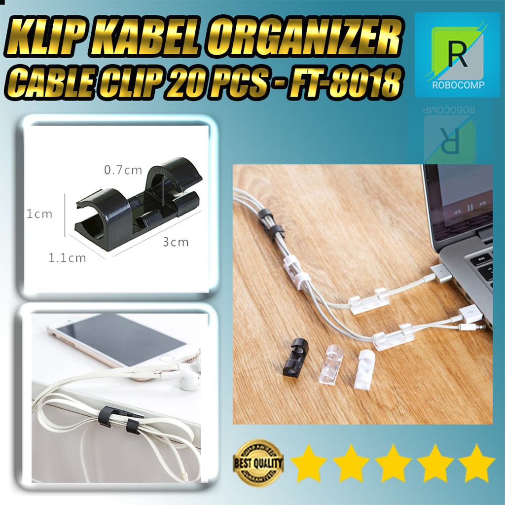 Klip Kabel Organizer Cable Clip 20 PCS CARPRIE