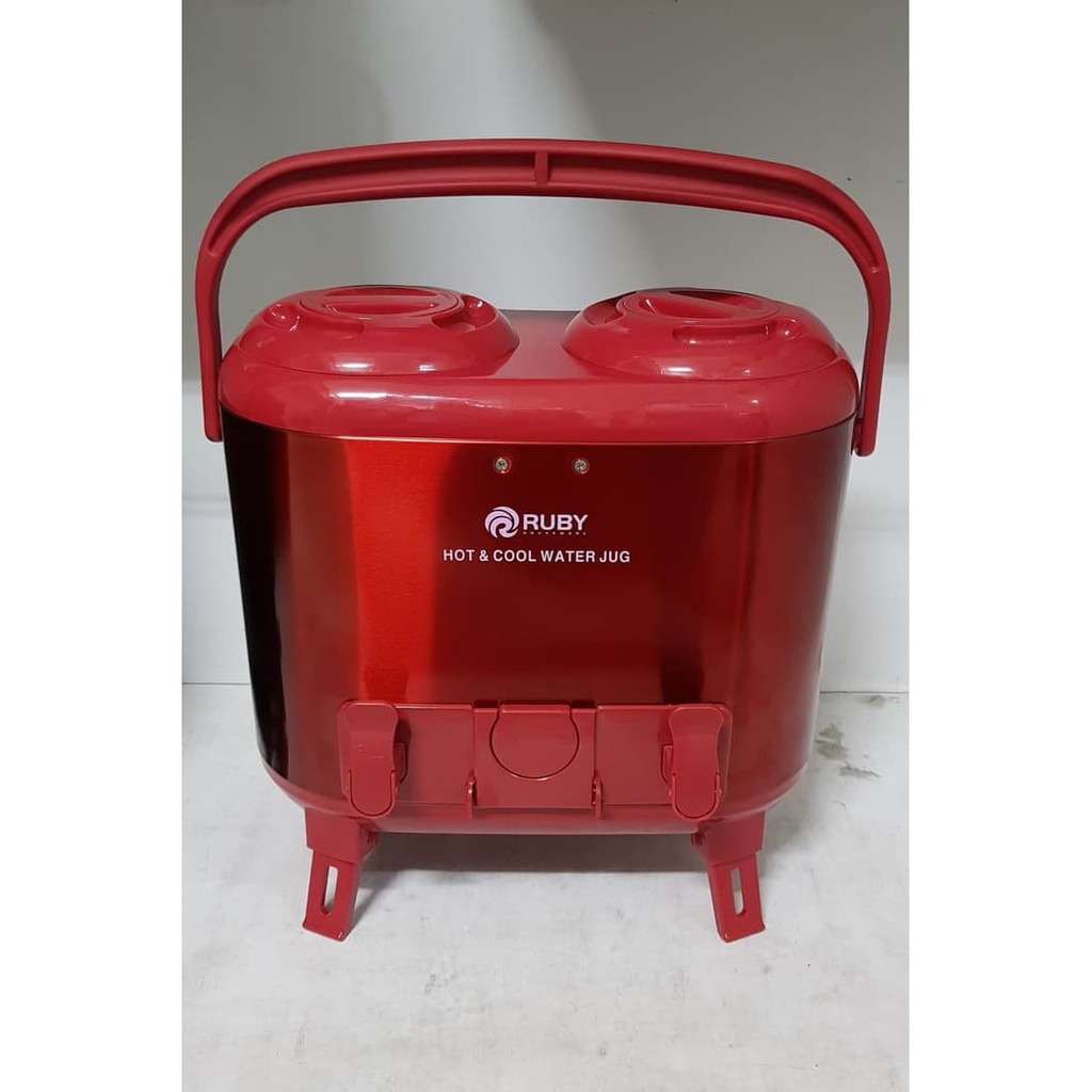 RUBY RB-454R Double Water Jug Color 2x7.5Lt Stainless - Red