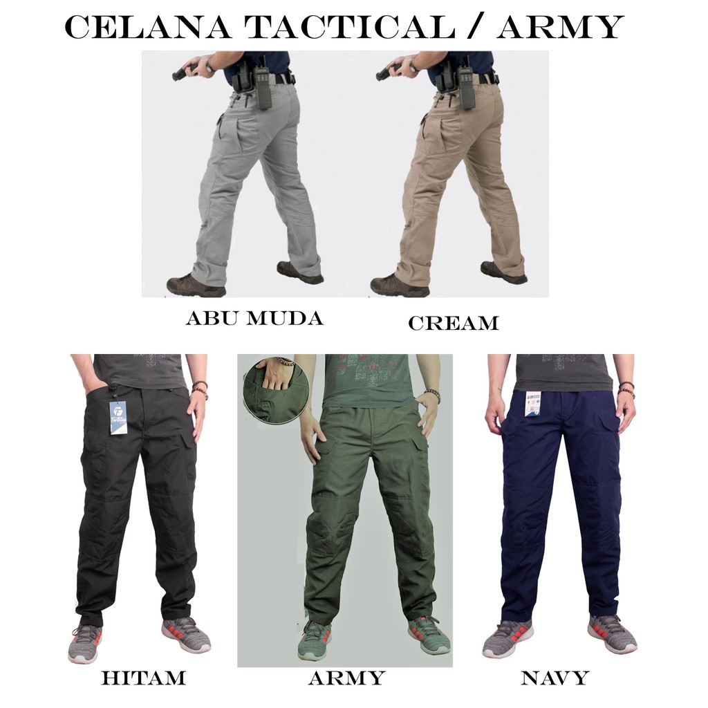  CELANA  TAKTIKAL CELANA  PANJANG CARGO OUTDOOR PRIA ARMY 