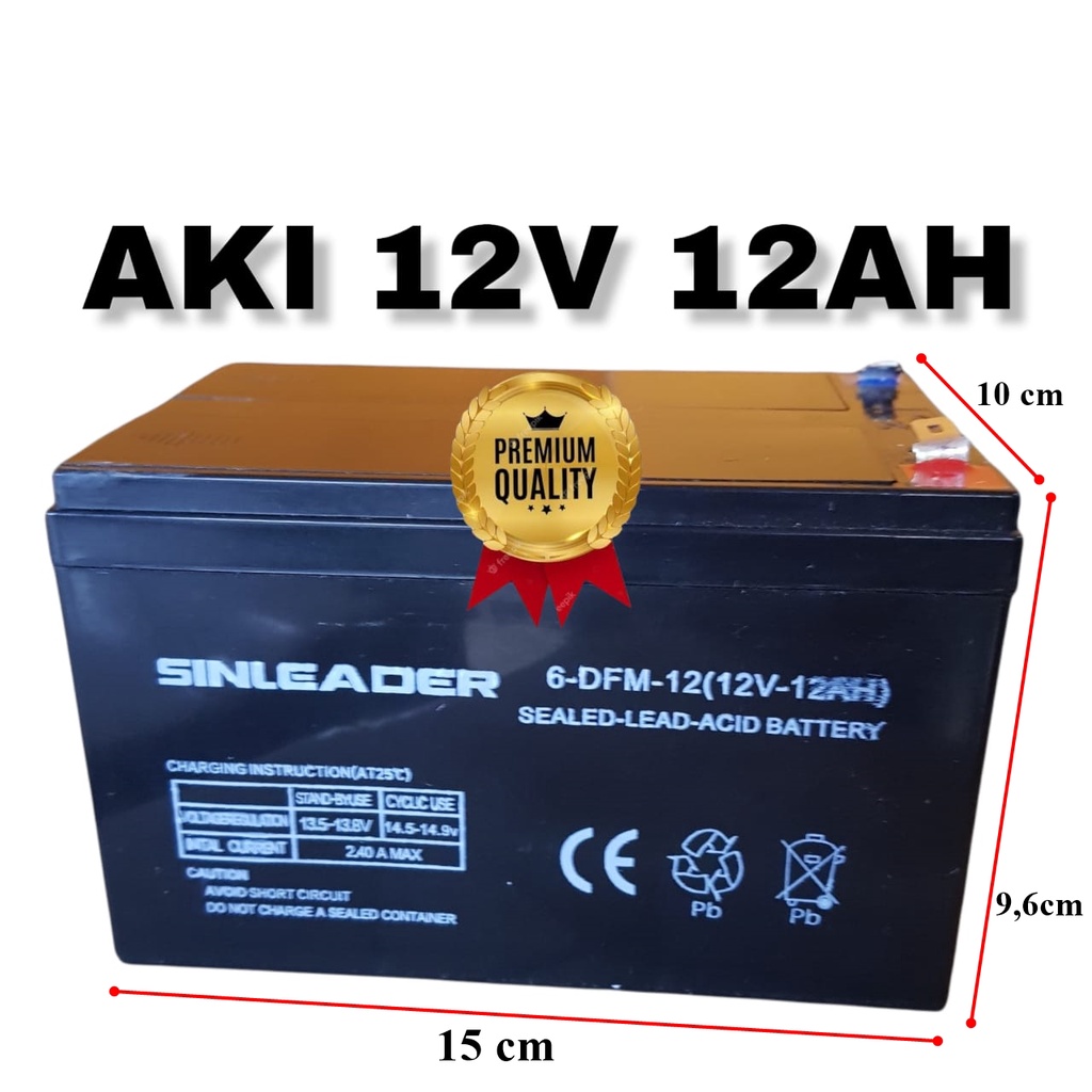 AKI SPRAYER SELIS 12V 12AH SINLEADER IMPORT NEW SEPEDAH LISTRIK UPS