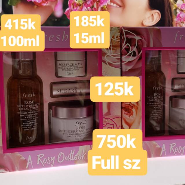 Fresh a rosy outlook (fresh rose deep hydration toner,face cream,mask,lip)