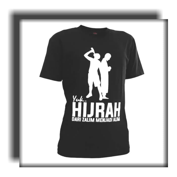 Baju / Kaos dakwah HER34FTER Hijrah Hitam
