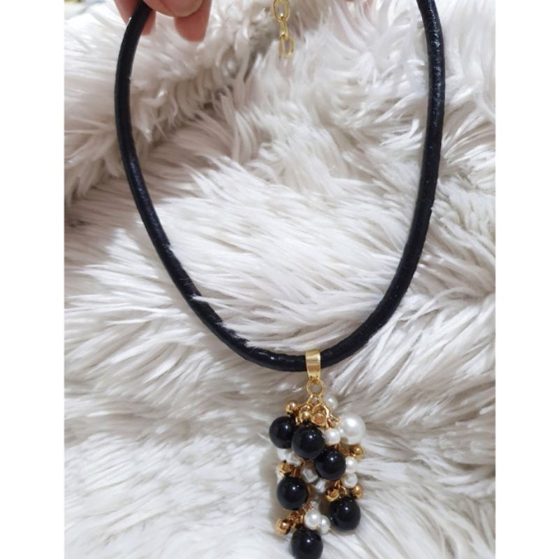 Kalung Silver925 perak model rantai Kalung lapis perak silver925 platgold mix kulit Premium Quality Anti karat Anti alergi K921