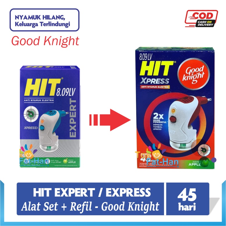 Hit Non Stop Expert/Xpress Set Alat GRATIS 1 Refill - Alat Obat Nyamuk Elektrik - Hit Non Stop Refil