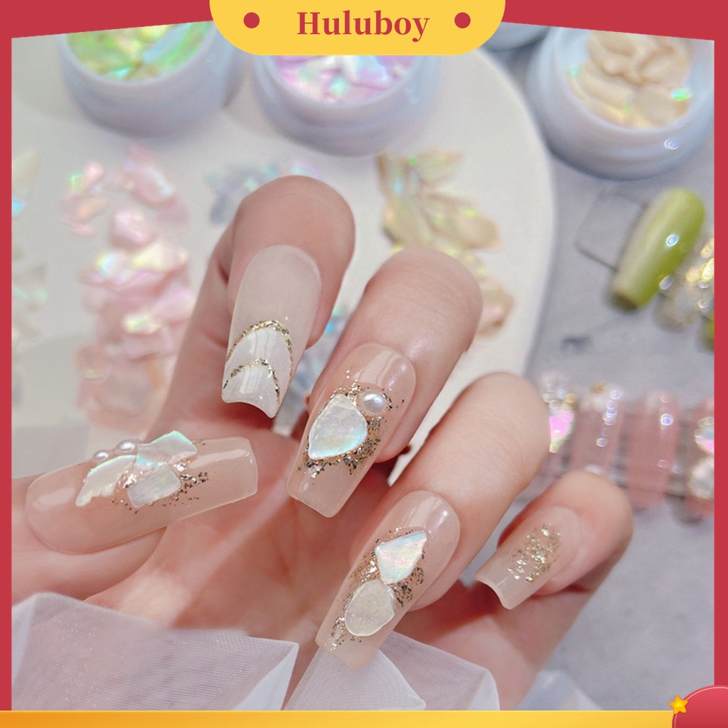 Huluboy Huluboy♡ 1 Kotak Dekorasi Kuku Ultra Tipis Warna Permen Untuk Manicure