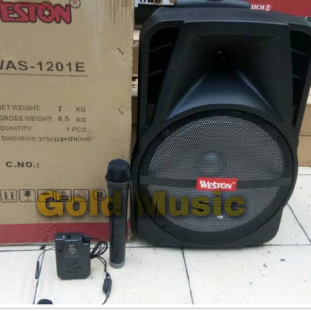 Speaker Portable Amplifier Wireless Weston 1201 E - 12 inch Bluetooth