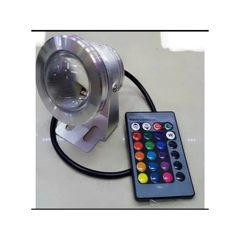 Lampu Kolam ikan / Lampu Sorot DC 12V 10W 10 Watt Putih - Kuning - RGB