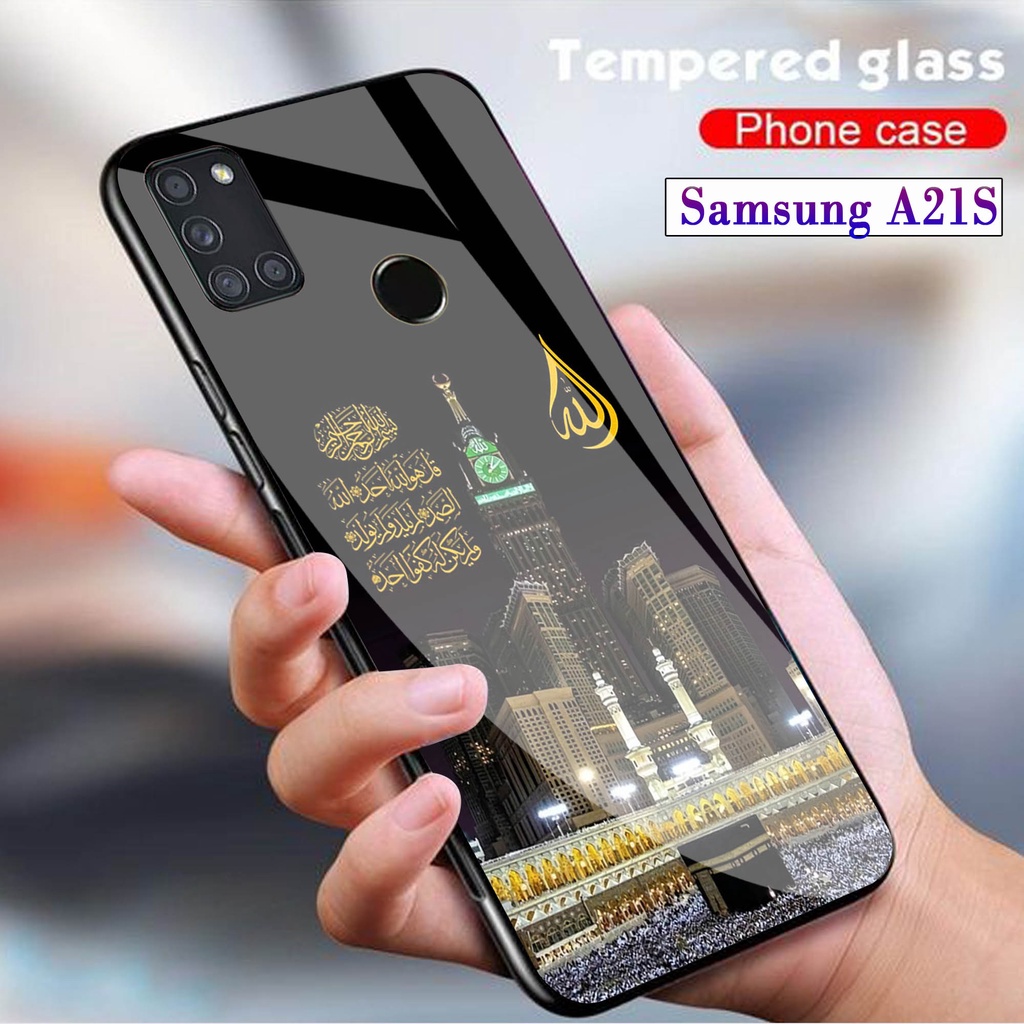 Softcase Glass Kaca SAMSUNG A21S - Case Hp Pelindung Handphone SAMSUNG A21S [ A56 ]
